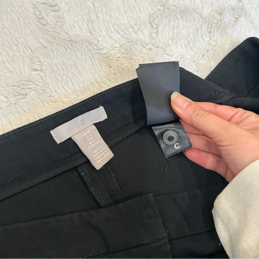 H&M - Black Slim Ankle Capri Formal Dress Pants 18 - Picture 12 of 12